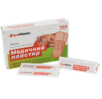 Пластырь "proPlaster" (70*18)mm 100шт 22595 фото
