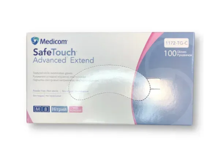 Рукавички нітрилові 50 пар/уп Medicom M рожеві (3,8г) 1172-TG-C фото