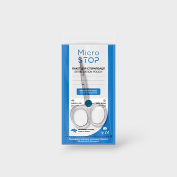 Крафт пакет Прозрачный с индикатором 4 класса 75*150 Microstop 100 шт 23610 фото
