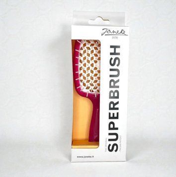 Janeke Superbrush the original расческа продувная, щетка для волос малинового цвета с белым 82SP226FUX фото