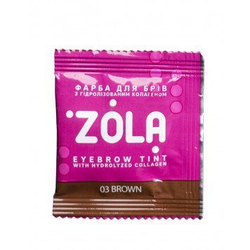 Zola краска для бровей с коллагеном в саше 5ml (03 Brown) 11986 фото