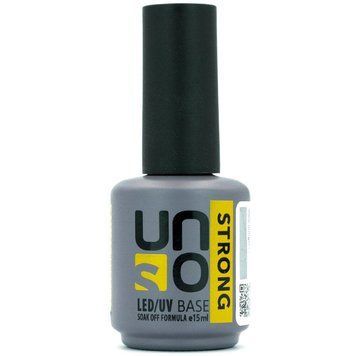Базовое каучуковое покрытие, База для ногтей UNO STRONG 15ml 6737 фото