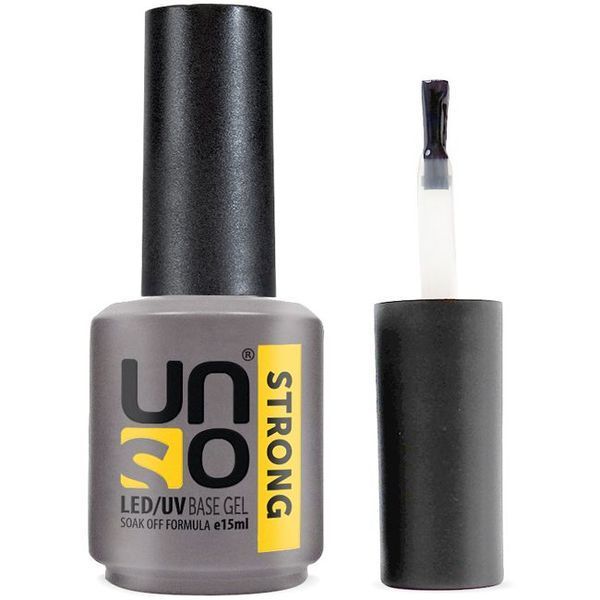 Базовое каучуковое покрытие, База для ногтей UNO STRONG 15ml 6737 фото