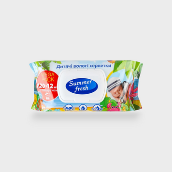 Салфетка волога Summer Fresh, 120шт 19930 фото