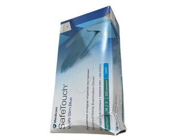 Рукавички Medicom SafeTouch Vitals Slim М 3.0g(голубі) пошкоджена упак.) 23889 фото